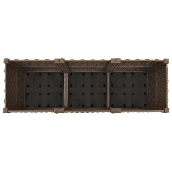 vidaXL Høybed 120x40x38 cm polypropylen