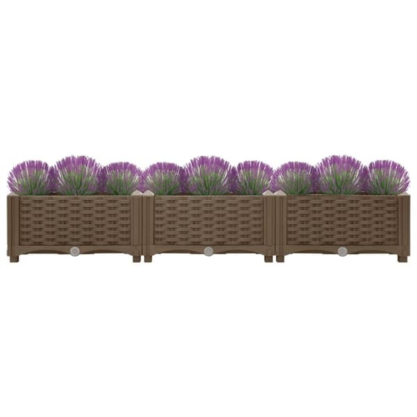 vidaXL Høybed 120x40x23 cm polypropylen