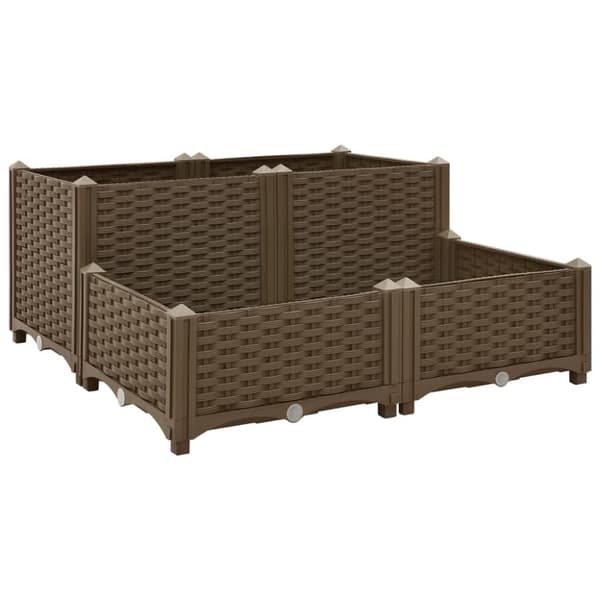vidaXL højbed 80x80x38 cm polypropylen