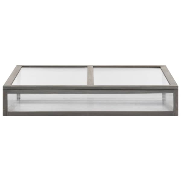 vidaXL Forhøyet plantekasse med drivhus 110x54x120 cm heltre gran