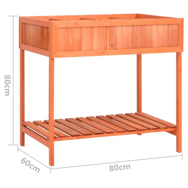 vidaXL Odlingslåda för örter 80x60x80 cm massivt granträ
