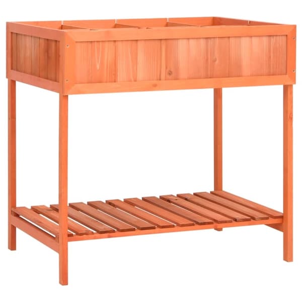 vidaXL Odlingslåda för örter 80x60x80 cm massivt granträ