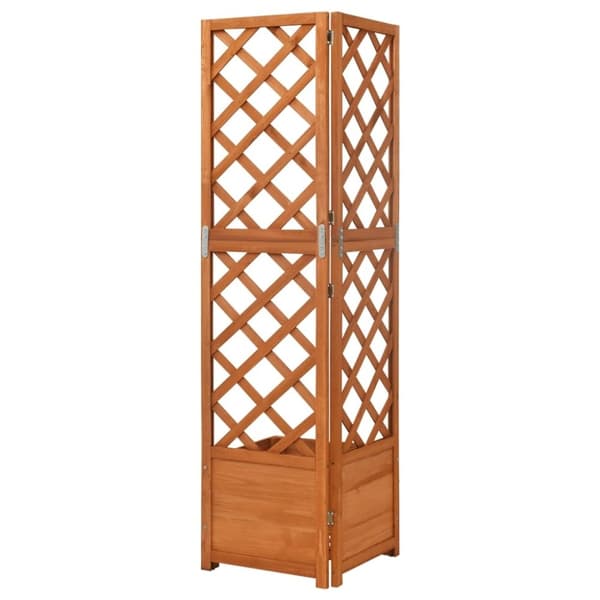 vidaXL espalier med plantekasse til hjørne 40x40x150 cm fyrretræ