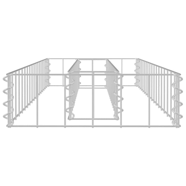 vidaXL gabion-højbed 90x30x10 cm galvaniseret stål