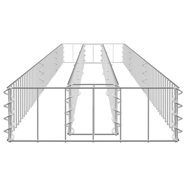 vidaXL gabion-højbed 270x30x10 cm galvaniseret stål