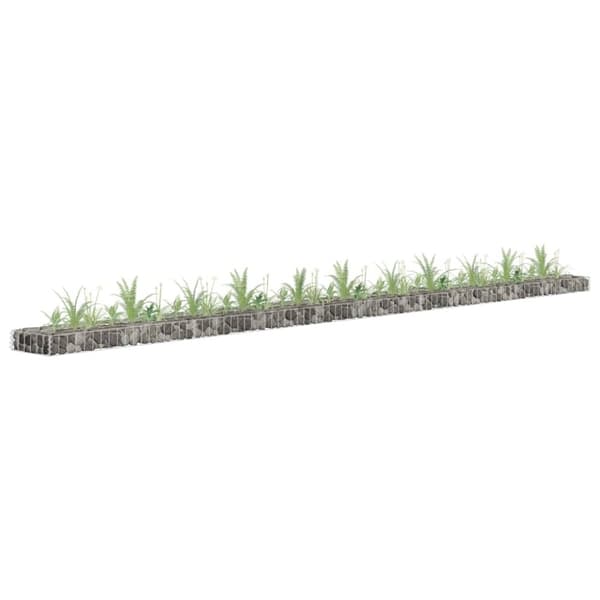 vidaXL gabion-højbed 450x30x10 cm galvaniseret stål