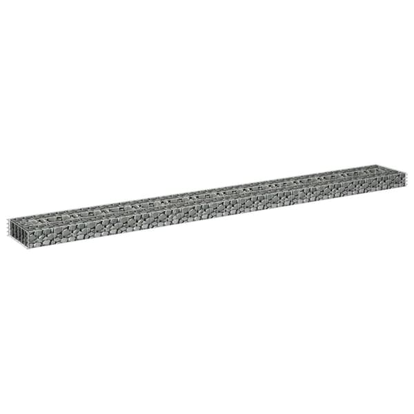 vidaXL Gabion høybed galvanisert stål 270x30x10 cm