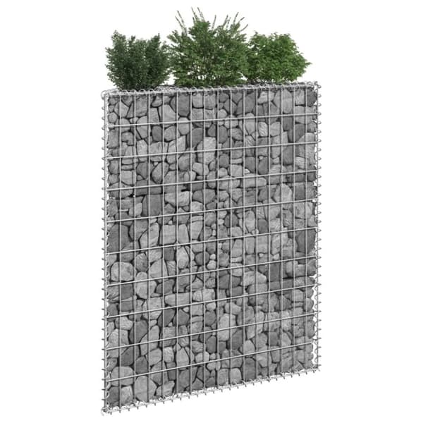 vidaXL gabion-højbed 80x20x100 cm trapezformet galvaniseret stål
