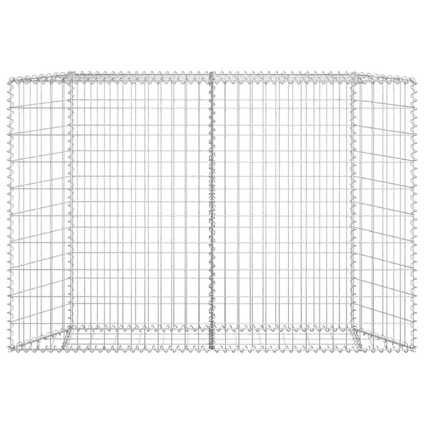 vidaXL gabion-højbed 150x20x100 cm trapezformet galvaniseret stål