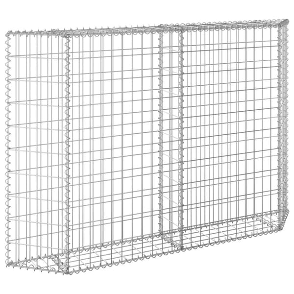 vidaXL gabion-højbed 150x20x100 cm trapezformet galvaniseret stål