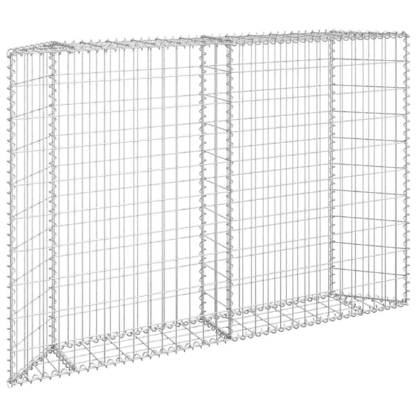 vidaXL gabion-højbed 150x20x100 cm trapezformet galvaniseret stål