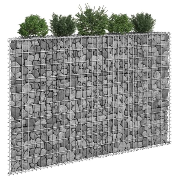 vidaXL gabion-højbed 150x20x100 cm trapezformet galvaniseret stål