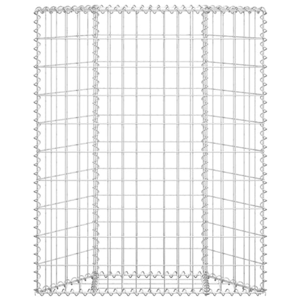 vidaXL Gabion høybed trapesform galvanisert stål 80x20x100 cm