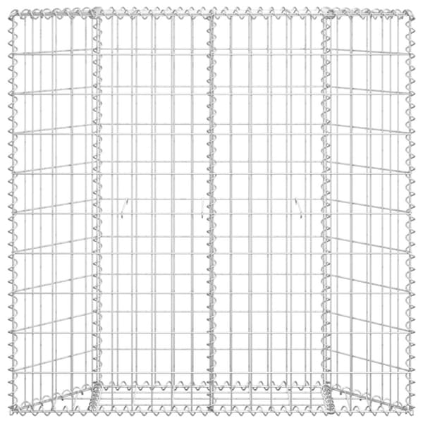 vidaXL gabion-højbed 100x20x100 cm trapezformet galvaniseret stål
