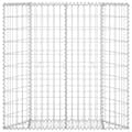 Miniatyrbillede 3 af 7: vidaXL gabion-højbed 100x20x100 cm trapezformet galvaniseret stål