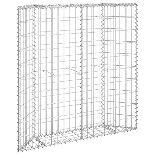 vidaXL gabion-højbed 100x20x100 cm trapezformet galvaniseret stål