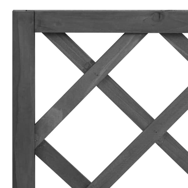 vidaXL Blomsterkasse med espalier svart 70x30x135 cm heltre gran
