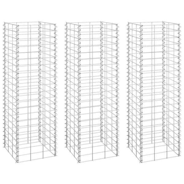 vidaXL idaXL Gabion høybed 3 stk 30x30x100 cm jern