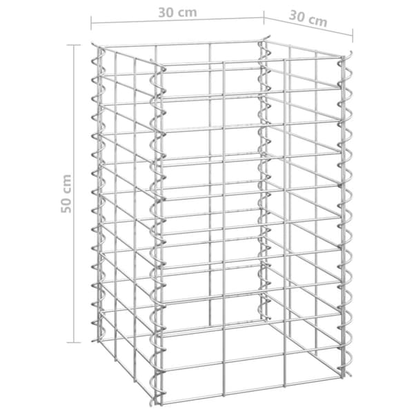 vidaXL Gabioner 3 st 30x30x50 cm järn