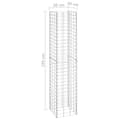 Miniatyrbilde 6 av 6: vidaXL Gabion høybed 3 stk 30x30x150 cm jern