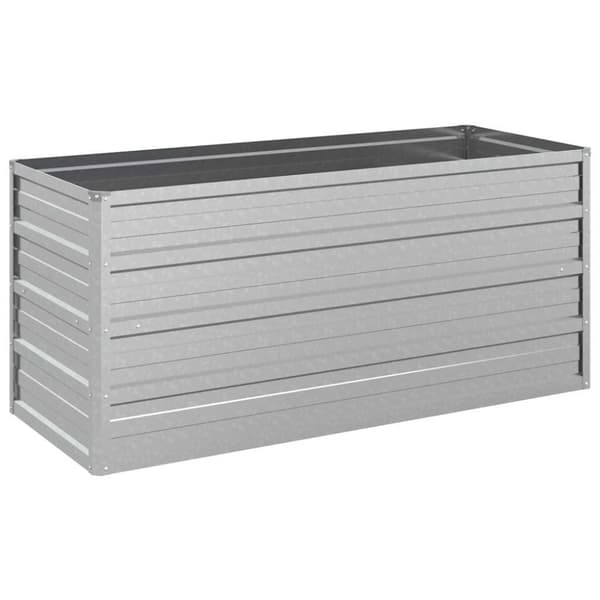 vidaXL højbed 100x40x45 cm galvaniseret stål sølvfarvet