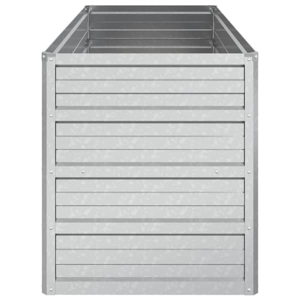vidaXL Odlingslåda upphöjd galvaniserat stål 100x40x45 cm silver