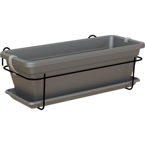 ARTEVASI - Balkong plantering venezia kit 50cm antracit 50 x 19,5 x h16,3 cm - 1,13l