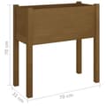 Pikkukuva 9 / 9: vidaXL Puutarhan kukkalaatikko hunajanruskea 70x31x70 cm täysi mänty