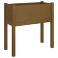 Pikkukuva 1 / 9: vidaXL Puutarhan kukkalaatikko hunajanruskea 70x31x70 cm täysi mänty