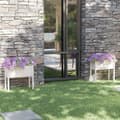 Miniatyrbilde 3 av 10: vidaXL Plantekasser 2 stk hvit 70x31x70 cm heltre furu