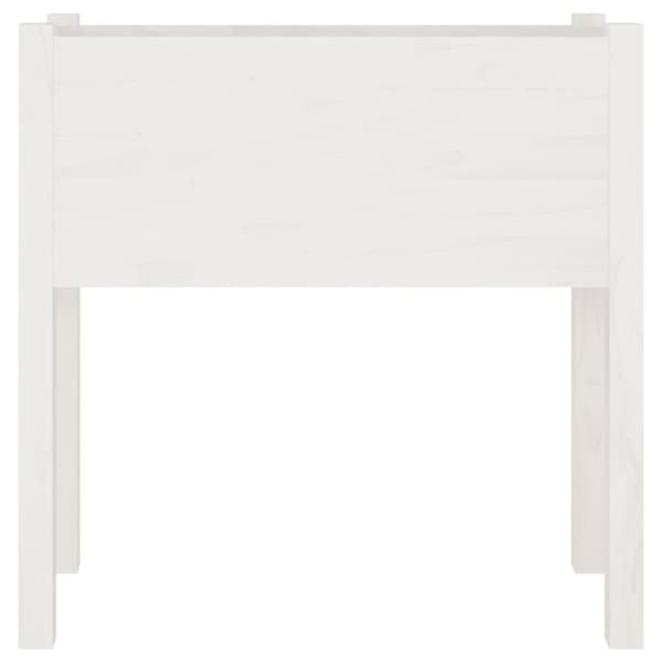 vidaXL Plantekasser 2 stk hvit 70x31x70 cm heltre furu