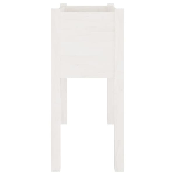 vidaXL Plantekasser 2 stk hvit 70x31x70 cm heltre furu