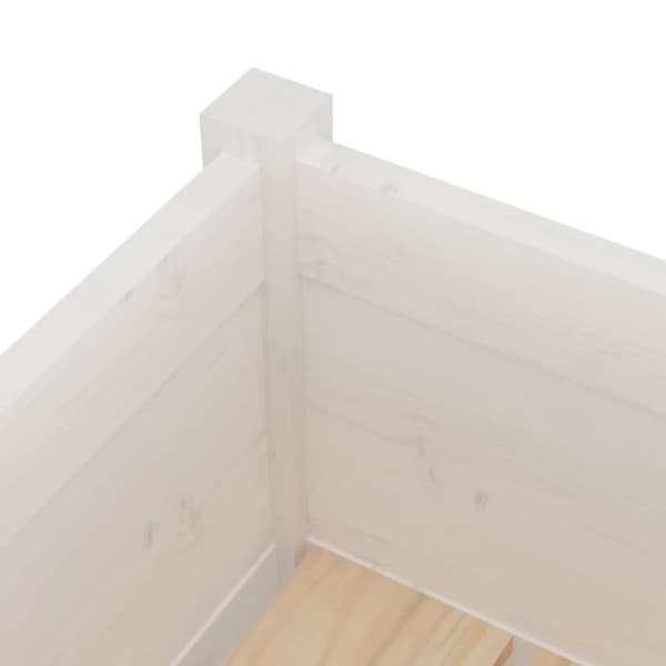 vidaXL Plantekasser 2 stk hvit 70x31x70 cm heltre furu
