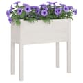 Miniatyrbilde 8 av 10: vidaXL Plantekasser 2 stk hvit 70x31x70 cm heltre furu