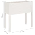 Miniatyrbilde 10 av 10: vidaXL Plantekasser 2 stk hvit 70x31x70 cm heltre furu