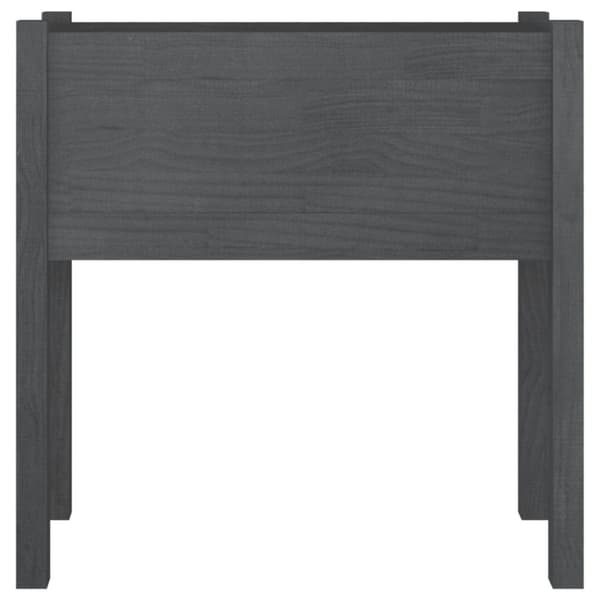 vidaXL Plantekasse grå 70x31x70 cm heltre furu