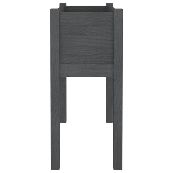 vidaXL Plantekasse grå 70x31x70 cm heltre furu