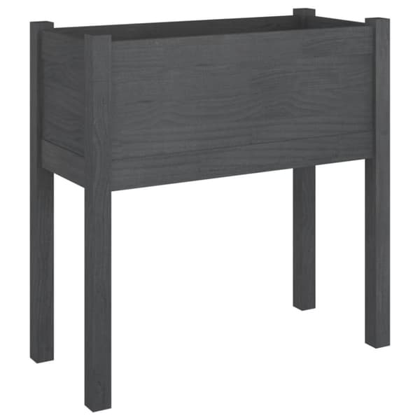 vidaXL Plantekasse grå 70x31x70 cm heltre furu
