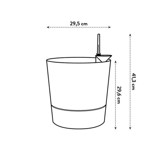 ELHO - Blomkruka - Greensense Aqua Care Round 30 - Lätt cement - Inomhus/utomhus - Ø 29,5 x H 29,1 cm