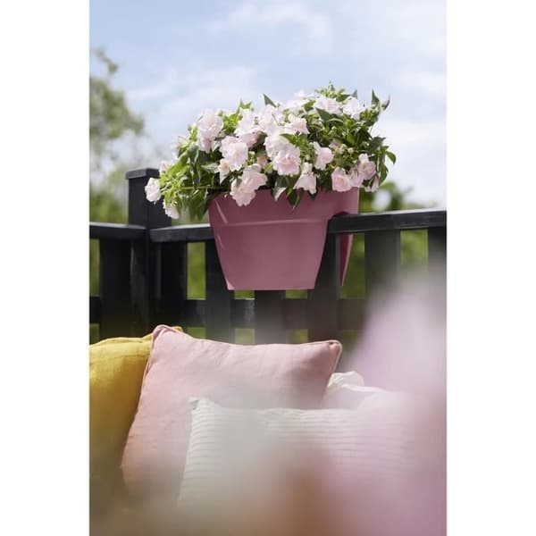 ELHO - Blomkruka - Vibia Campana Flower Bridge 40 - Dusty Pink - Utomhusbalkong - L 26 x B 39 x H 22 cm