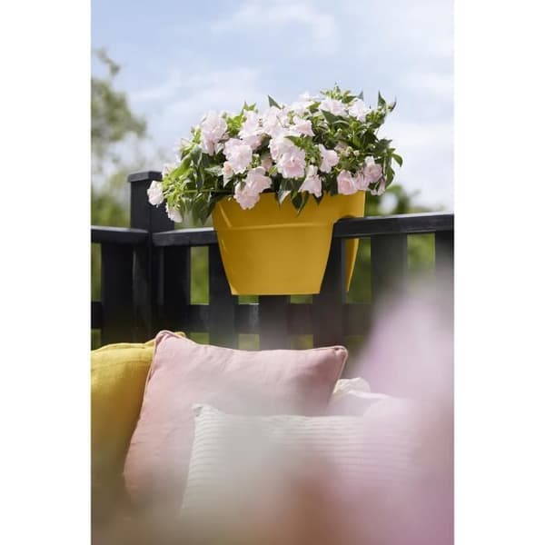 ELHO - Blomkruka - Vibia Campana Flower Bridge 40 - Honungsgul - Utebalkong - L 26 x B 39 x H 22 cm