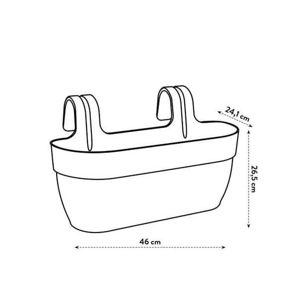 ELHO - Blomkruka - Vibia Campana Easy Hanger Large - Sidenvit - Utebalkong - L 24,1 x B 46 x H 26,5 cm