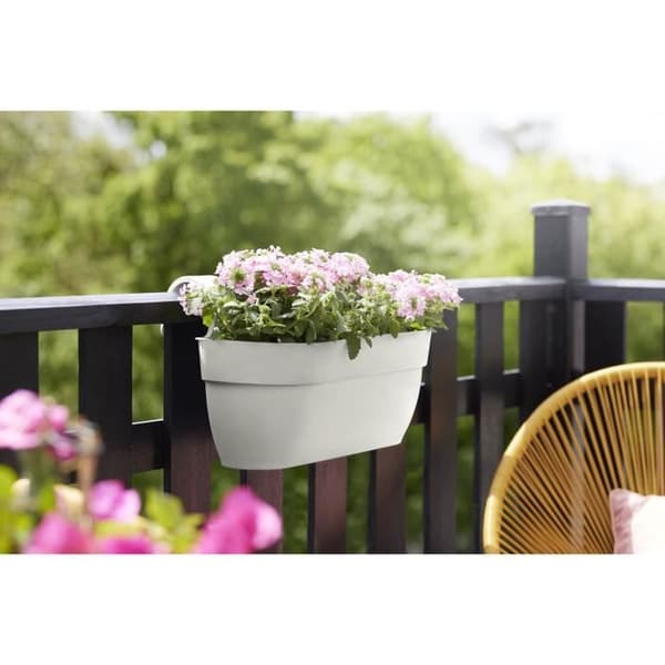 ELHO - Blomkruka - Vibia Campana Easy Hanger Large - Sidenvit - Utebalkong - L 24,1 x B 46 x H 26,5 cm