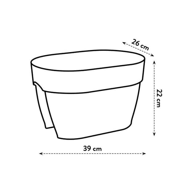 ELHO - Blomkruka - Vibia Campana Flower Bridge 40 - Sidenvit - Utebalkong - L 26 x B 39 x H 22 cm