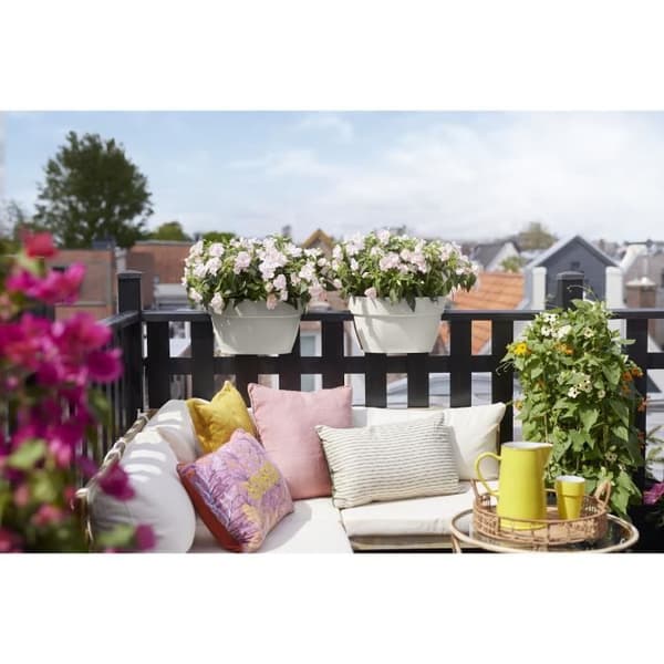 ELHO - Blomkruka - Vibia Campana Flower Bridge 40 - Sidenvit - Utebalkong - L 26 x B 39 x H 22 cm