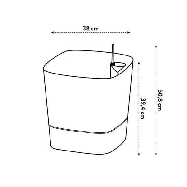 ELHO - Blomkruka - Greensense Aqua Care Square 38 - Lätt cement - Inomhus/utomhus - Ø 38 x H 38,9 cm