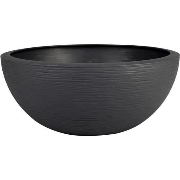 EDA Blomkruka, Rund Plast, Graphit Up, Antracitgrå, Ø 40 cm, 14.9 L