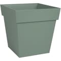 Pikkukuva 2 / 4: EDA PLASTIQUE - Toscana fyrkantig blomkruka - 32 x 32 x H 32 cm - 22 L - Lagergrön
