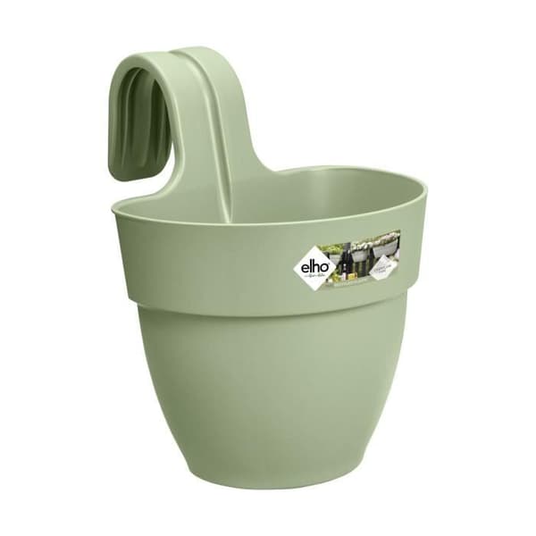 ELHO - Blomkruka - Vibia Campana Easy Hanger Small - Pistaschgrön - Utomhusbalkong - L 24,1 x B 20,5 x H 26,5 cm