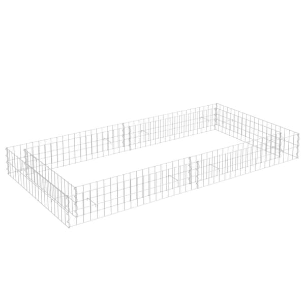 vidaXL Gabion høybed galvanisert stål 200x100x20 cm